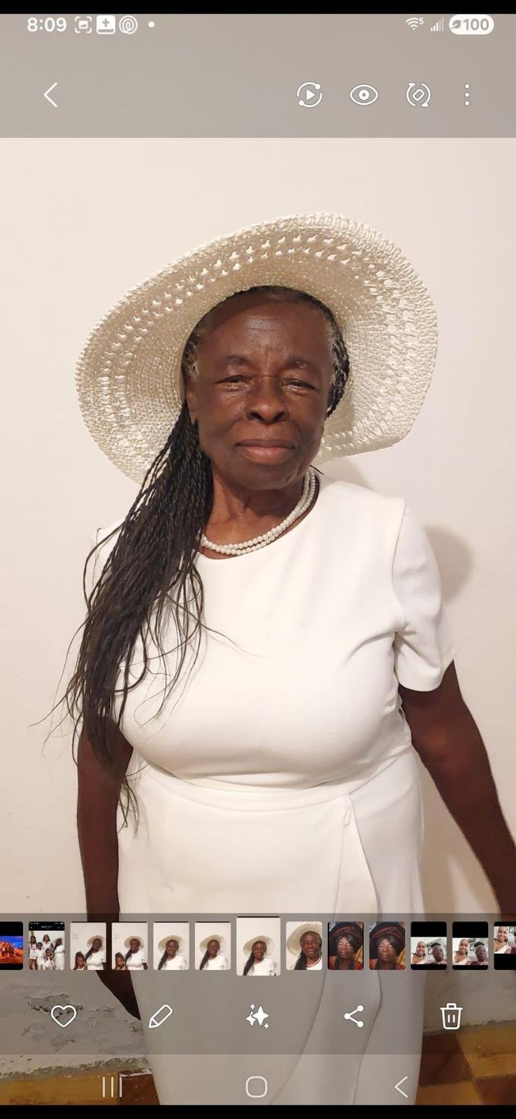 Asoh Rose Nganya in elegant white — pearls, grace, and quiet strength